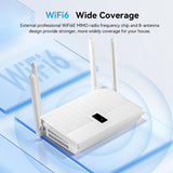 WiFi 6 Router, AX3000 Dual Band Full Gigabit Wireless Router with 4 High-Gain Antennas | 4 Gigabit Ports