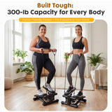 NEWBULIG Mini Stepper for Exercise at Home Stair Step Machine for Indoor Fitness Portable Home Gym Stepper for Full Body Workout 300lb Weight Capacity