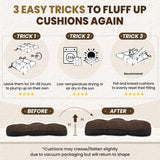 Chair Cushions for Dining Chairs, Tufted Overstuffed Textured Foam Kitchen Chair Pads with Ties and Non-Slip Backing