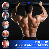 HOXWC Pull Up Resistance Bands, Pull Ups System with Fabric Feet/Knee Rest, Adjustable Resistance Bands for Working Out for Home Gym Strength Training, Pull Up Assist Band