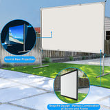 JWSIT 150 inch Projector Screen with Stand, Upgraded 3 Layers PVC 16:9 Outdoor Projector Screen, Outdoor Movie Screen with Carrying Bag for Home Theater Backyard