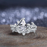 Oseew Kite Cut Moissanite ring Moissanite engagement ring set Moissanite rings for women(Moissanite)