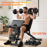 XDDIAS Adjustable Dumbbell Set of 2, 25/55/80LB Dumbbell Set-Fast Adjust Weights Set, 5/10/16 in 1 Free Weights Dumbbells Set with Anti-Slip Metal Handle, Compact Size (80LB-Pair-16 Gears)