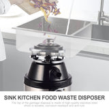 Viprh 3/4 HP Under Sink Garbage Disposal - 2800 RPM Kitchen Food Waste Disposer with Plug and Safety Features