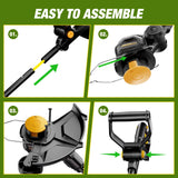 HEINPRO Cordless String Trimmer Compatible with Dewalt 20V MAX Battery, 12-Inch Electric Weed Wacker, Auto Line Feed, Weed Eater Battery Powered Grass Trimmer, w/ 6 Line Spools, Black(Tool Only)