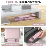 OMOTON LA10 360° Rotating Laptop Stand Riser Foldable for Desk, Pink