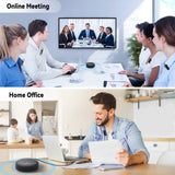 Conference Speaker and Microphone, USB Speakerphone with 10 Mics, 360° Pickup & Noise Reduction, Portable Conference Room ZHUOSHENG