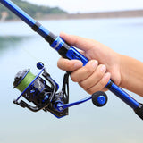 Sougayilang Spinning Fishing Rod Reel Combos,Portable Telescopic Fishing Pole,12+1 Ultra Smooth Spinning reels for Travel Saltwater Freshwater Fishing Sougayilang