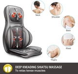COMFIER Massager Chair with Heat, Shiatsu Neck Back Massager Portable with Compression & Rolling,Massage Chair Pad for Neck & Back for Muscle Tension Relief