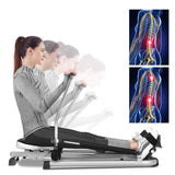 GYMAX Rowing Machine for Home, 265LBS Weight Capacity Hydraulic Rowing Machine with Adjustable Cylinder Resistance up to 110lbs & LCD Monitor, Compact Full Motion Rower for at Home Exercise (Silver)