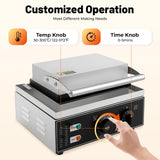 Donut Maker Machine Electric Doughnut Baker Maker Machine 110V Commercial Use Nonstick, Temperature 122-572℉,Commercial Waffle for Restaurant and Home Use (12 Holes Donut Maker)