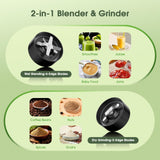 Smoothie Blender, 25000 RPM Portable Blender for Smoothies, Countertop Blenders for Kitchen with 37oz, 32oz, 23oz Personal Blenders Cups, 2 Spout Lids &1 Resealable Lid for Crushing, Juice, Nuts