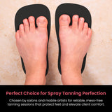 CHNELSS 30Pairs Professional Spray Tan Feet Pads - Disposable Foam Feet Protectors for Tanning Salon Hygienic & Comfortable Feet for Spray Tanning - Spray Tan Foot Covers for Tanning Tent(Black)