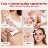 ANLAN 2026 Electric Razors for Women Bikini Trimmer【4in1 Exclusive Painless Blade】 Cordless LED Facial Shaver, Rechargeable Body Hair Removal, 100% Waterproof & Easy Clean, Ideal Beauty Gift for Her