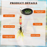 100 Pcs Fishing Lures Spinner Baits Metal Trout Lures Fishing Spinners and Spinnerbaits Fish Metal Spinner Baits Kit with 4 Pcs Tackle Box for Salmon Bass Walleye Crappie Tanlade