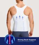 TAILONG Men Compression Shirt for Body Slimming Tank Top Shaper Tight Undershirt Tummy Control Girdle