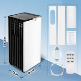 Portable Air Conditioners, 8000 BTU Fast Cooling AC Unit for Rooms Up to 350 Sq.Ft, 4-In-1 Portable AC with Remote, Sleep Mode, Dehumidifier, Window Venting Kit for Home/Office