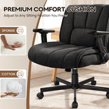 OFIKA Criss Cross Chair with Wheels,Cross Legged Office Chair