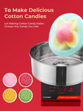 FOHERE Cotton Candy Machine, 1030W Electric Commercial Candy Floss Maker, 20 inch Stainless Steel Bowl with Sugar Scoop,Easy Use for Home Kids Birthday, Family Party, Carnival,Red