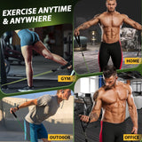 WHATAFIT Resistance Bands, Exercise Bands，Resistance Bands for Working Out, Work Out Bands with Handles for Men and Women Fitness, Strength Training Home Gym Equipment Green