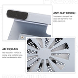 Laptop Cooling Pad Stand Under 17.3 Inch with Dual Fans Aluminum