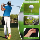 Batiyeer Golf Towels Bulk for Bags 16'' x 24'' Microfiber Waffle Pattern Golf Towels Trifold (Black, Gray, Red,30 Pcs)