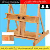 MEEDEN Large H-Frame Easel, Easel Stand for Paintings, Painting Easels, Easel Stand for Display, Solid Beechwood Wooden Easels for Painting Canvas, Holds Canvases Up to 78", Natural Color