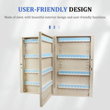 Wall Mount Key Cabinet Large Key Storage Lock Box for Home Secure Key with Hooks Key Holder