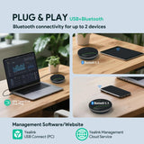 Yealink Sp92 Conference Speaker and Microphone Teams Certified Mic with Al Noise Cancelling 20H Call Time USB Speakerphone for Small Meeting Room, Bluetooth Speaker for Computer/Laptop