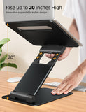 Height Adjustable Laptop Stand for Desk, Dual Foldable Aluminum Computer Riser