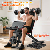XDDIAS Adjustable Dumbbell Set of 2, 25/55/80LB Dumbbell Set-Fast Adjust Weights Set, 5/10/16 in 1 Free Weights Dumbbells Set with Anti-Slip Metal Handle, Compact Size (Black-55LB-2pcs)