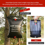 DkOvn 4 Pack Solar Shower Bag, 5 Gallons/20L Camping Shower Bag, Portable Shower Bag with Removable Hose and On-Off Switchable Shower Head for Camping Beach Swimming Outdoor Traveling