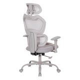 Office Star Products Ventilated Seating, Mesh Back Manager's Office Chair, Height-Adjustable Arms, Professional Office Seating, Lumbar Support, Adjustable Headrest, Grey