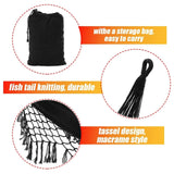 JANeGWXRUuW Camping Hammock Hammock Large Macrame Fringe 2 Person Double Hammock Swing for Outdoor Garden