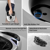 ALLYOUGER Shiatsu Foot Massager with Heat,Vibration,Air Compression and Deep Kneading for Plantar Fasciitis, Neuropathy,Improve Foot Wellness,Gifts for Women & Men（Silver）