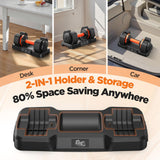 2025 Updated Adjustable Dumbbell Set of 2, 5-IN-1 Weights Dumbbell Set with Storage Box, 25lbs/55lbs Adjustable Weights with Anti-slip Silicone Grip, Weight Set For Home Gym Suit both Men and Women (55LBS Pair(Total 110LBS))