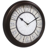 Presentime & Co. 12.6" Illuminated Farmhouse Wall Clock, Silent Battery Operated Night Light Wall Clock with Smart LED Sensor for Living Room, Bathroom, Kitchen, Home Office, Oil Rubbed Bronze Finish