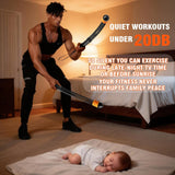 Flexella Ropeless Battle Ropes with Adjustable Weights, Portable Cordless Battle Ropes for Home Gym, HIIT & Low Impact Cardio Workouts, Compact Gym Equipment for Men & Women (Black)