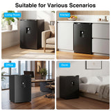 Kismile 4.41Cu.Ft Fridge with Freezer Compact Refrigerator Water Dispenser Single Door Mini Refrigerator Fridge, Adjustable Thermostat (Black)