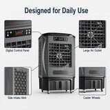 JUPITER-16 9000CFM 3600 Sq Ft Portable Evaporative Air Cooler with Remote, Swing Feature, 12 Gal Tank, Commercial Use, Industrial Strength for Large Facilities: Warehouses, Factories, Restaurants