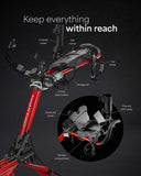 Caddytek Caddylite Compact 3 Wheel Golf Push Cart | One Click Folding Design, Smallest Folded Footprint, 32" Wide Wheelbase | Green Caddytek