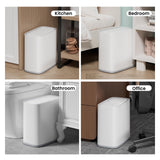 Bathroom Trash Can with Lid and Wheels, 2.6 Gallon/10L Small Garbage Can