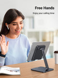 UGREEN Tablet Stand Compatible for iPad Desk Stand Holder Adjustable Aluminum Thicker Base Compatible with iPad Pro Air Mini 13 12.9 11 Inch Home Office Desk Accessories Black