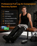 FSA-HSA Eligible Massager - Leg Massager for Circulation and Pain Relief FSA, Foot Massager with 6 Modes 8 Intensities 3 Timers, Leg Relaxation Pressure for Muscle, Gift for him her (Black,Medium)