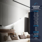 LUXRITE 3 Inch LED Regressed Canless Spotlight + Square White Interchangeable Trim, 5CCT 2700K-5000K, Twist N' Lock, Recessed Lighting, 15W, 1250LM, CRI90, Dimmable, 38° Beam, IC & Wet Rated (4 Pack)