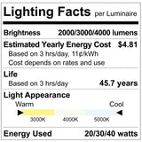 LUXRITE Dusk to Dawn LED Modern Outdoor Wall Lights, 12", Up or Up and Down Light, 3CCT 3000K-5000K, Waterproof Square Wall Sconce, 20/30/40W, Dimmable, IP65, ETL - Porch Patio Garage (2 Pack)