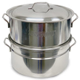 Bayou Classic 300-505 Stainless Oyster Steamer Features Heavy Welded Loop Handles Domed Vented Lid Perfect For Steaming Up To A Half Bushel of Seafood and Vegetables