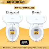 Bath Royale Toilet Seat Upgrade Round BR500-02 Heavy Duty Quiet Close, Durable, Stain-Resistant and Easy to Clean, Fits All Toilet Brands, Executive Series - Almond/Bone