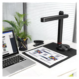 Portable Scanner, T201 Book Scanner, Automatic Document, Max A4 A3 Size with Smart OCR Led Desk Lamp for Family Home Office, Increase Efficiency(2000 Pixel)