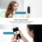 Wireless Wi-Fi Video Doorbell Camera with Two Way Audio, AI Motion Detection, Night Vision and Cloud Storage Orbitell